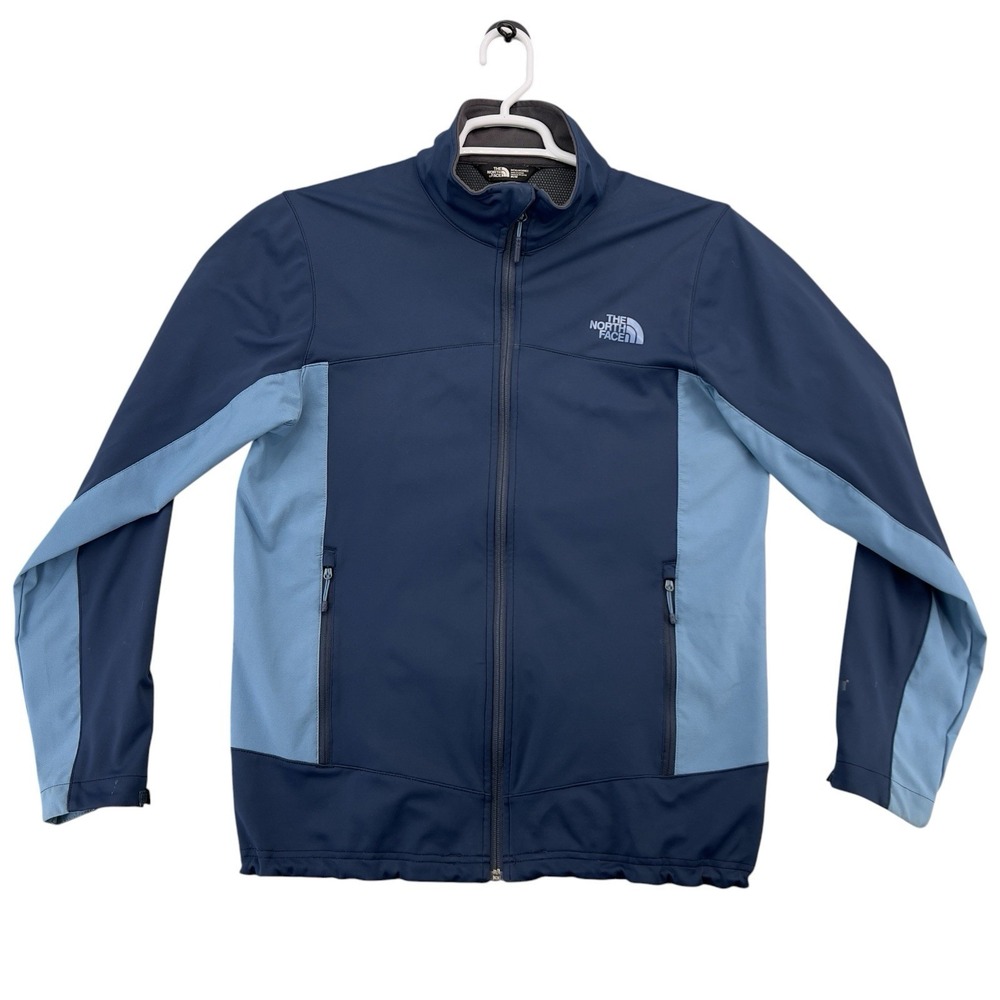 The North Face Windstopper Soft Shell Jacket Mens Medium Blue Full Zip Outdoor